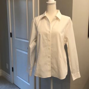 Coldwater Creek White Collared Shirt w/ Cuffs (LP)